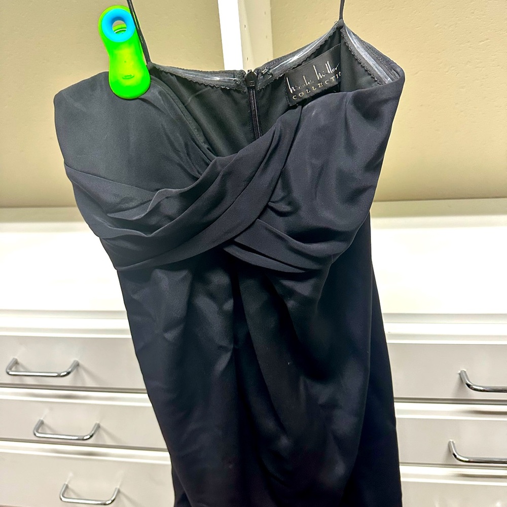Nicole Miller strapless satin formal dress